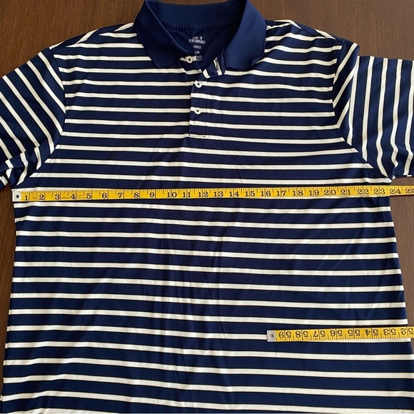 Haggar Cool Performance Striped Golf Polos 2 pc Set Size Large - Picture 7 of 15